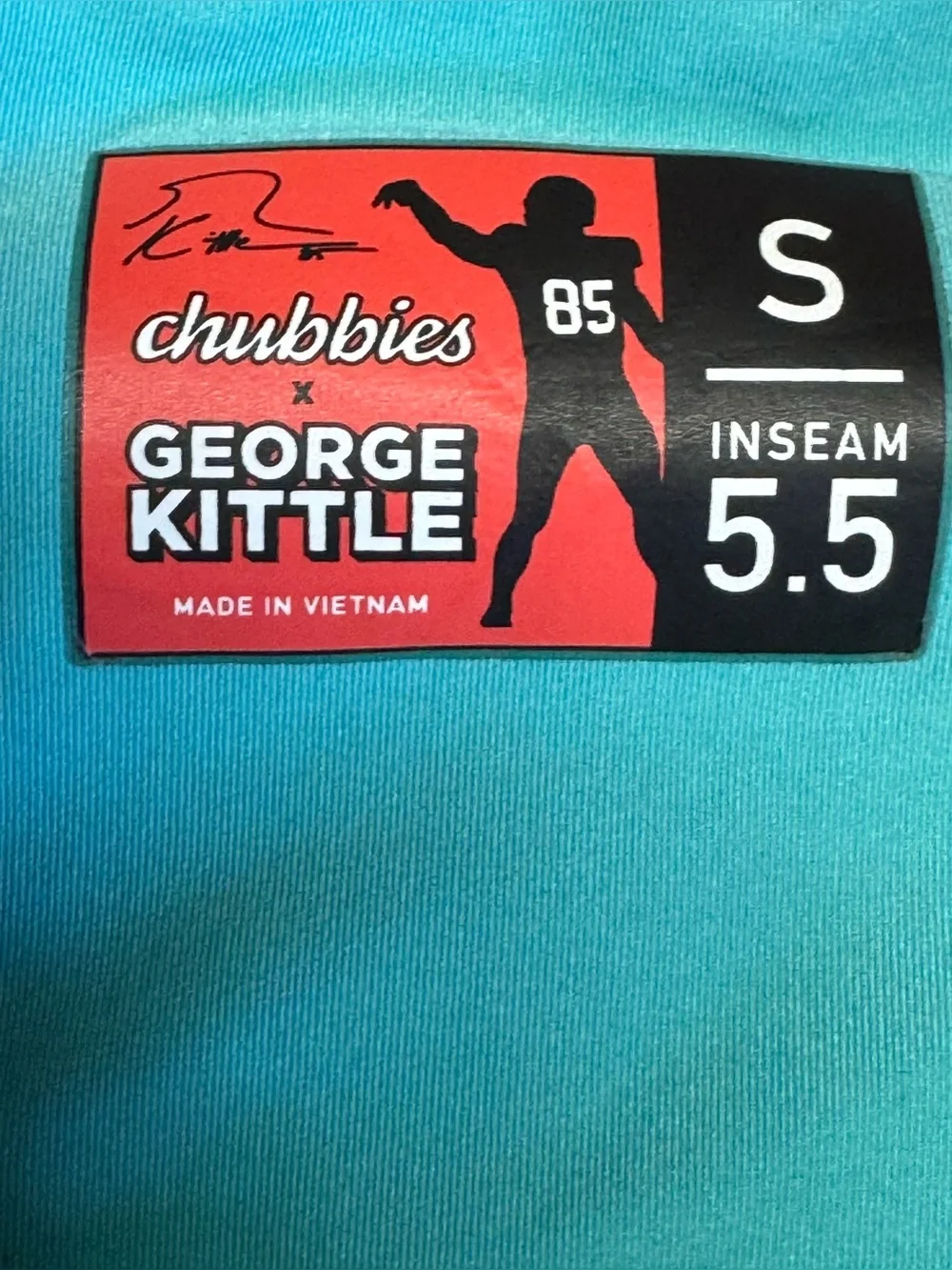NWOT Chubbies Men’s George Kittle Barn Collection 5.5” Swim Trunk SZ S